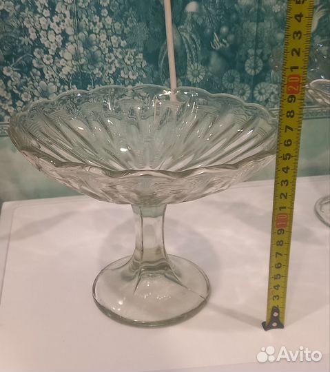 Винтажная ваза на ножке клеймо СССР