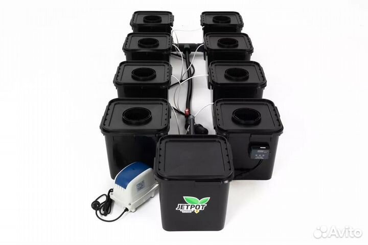Гидропонная система jetpot rdwc на 8 бочков