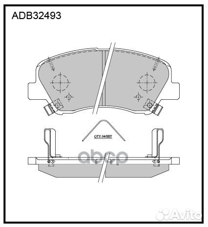 Колодки тормозные дисковые (с отверстиями для п