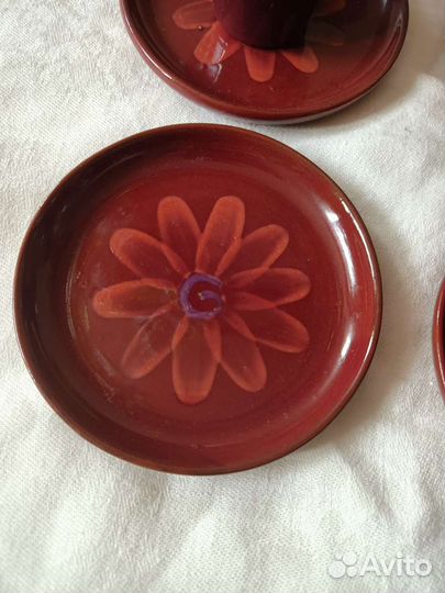 Глиняный кофейный набор