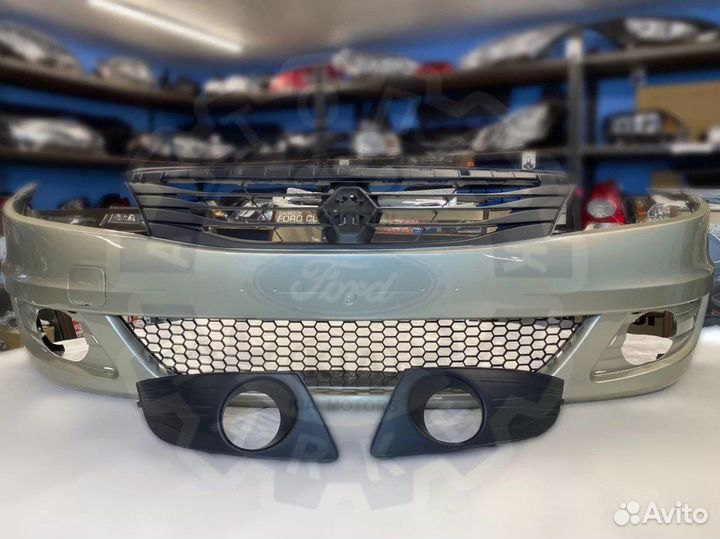 Бампер передний рено логан фаза 2 серый базальт