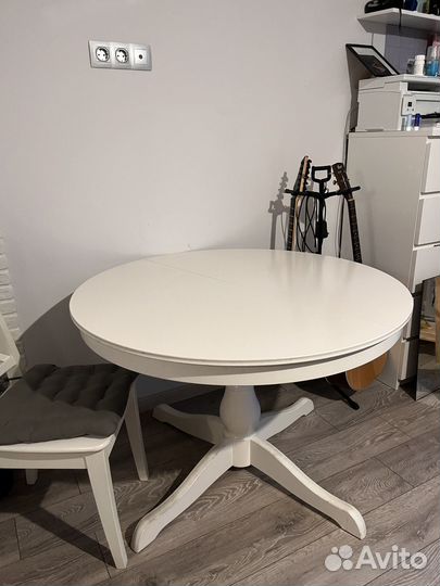 Стол IKEA ингаторп белый раздвижной