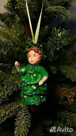 Ватные елочные игрушки