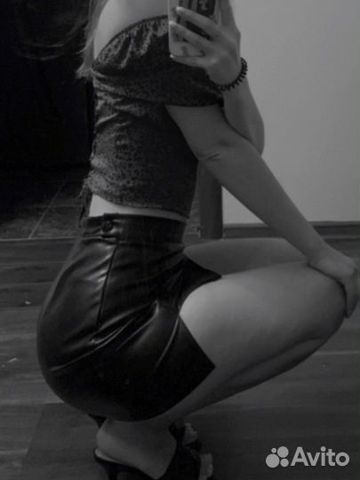 Кожаная юбка