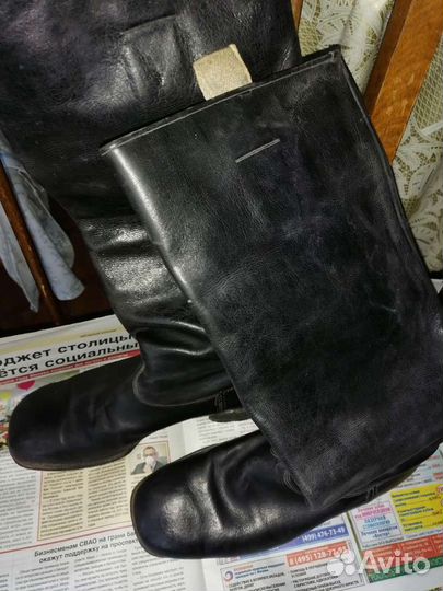 Сапоги хромовые 40-х.годов на деревянных гвоздях