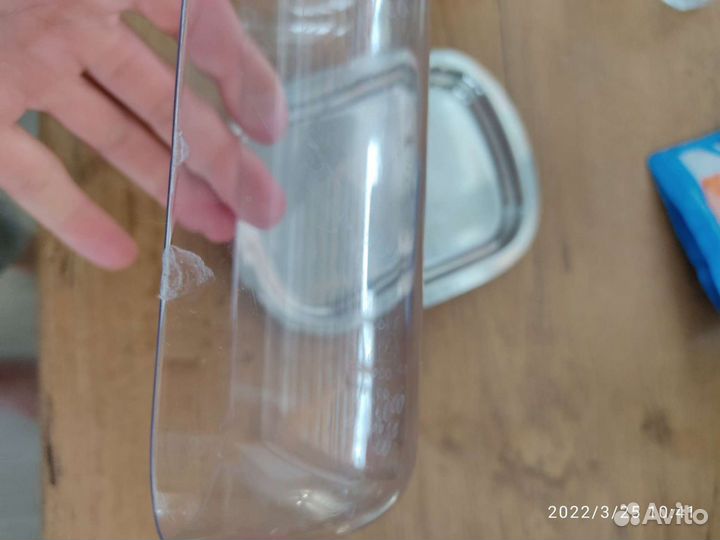 Кружки прозрачные, масленка, тарелки