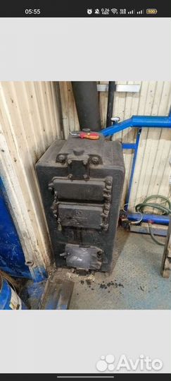 Твердотопливный котел чугунный