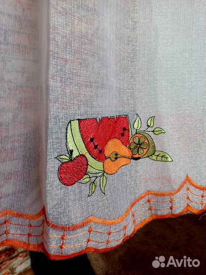 Тюль(под лён)разный на кухню новый