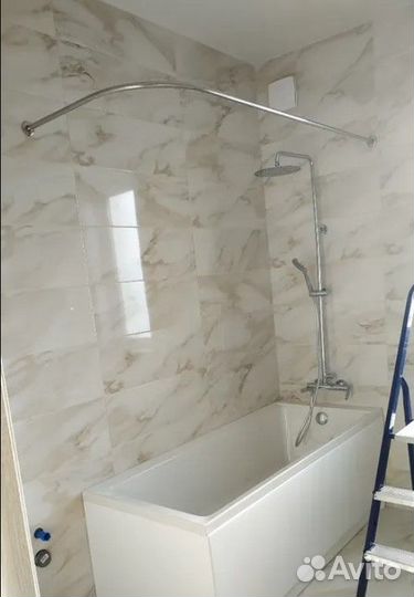 Карниз для ванной Угловой Г образный