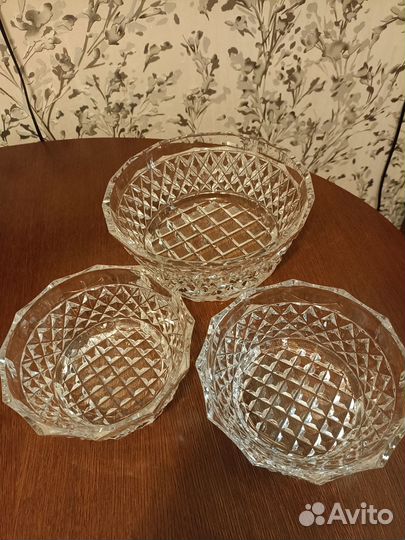 Хрусталь СССР, салатницы, конфетницы