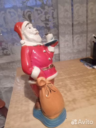 Статуэтка штоф Санта Клаус 27см фаянс