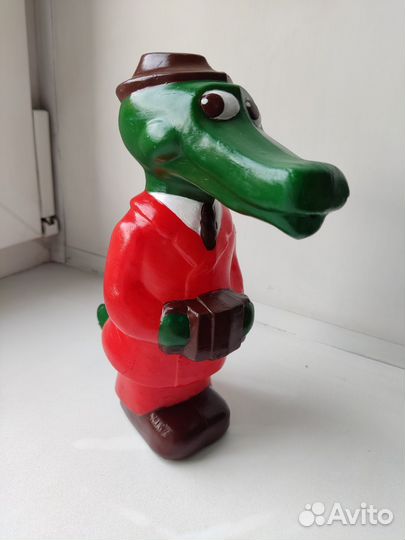 Игрушка крокодил Гена СССР пластик