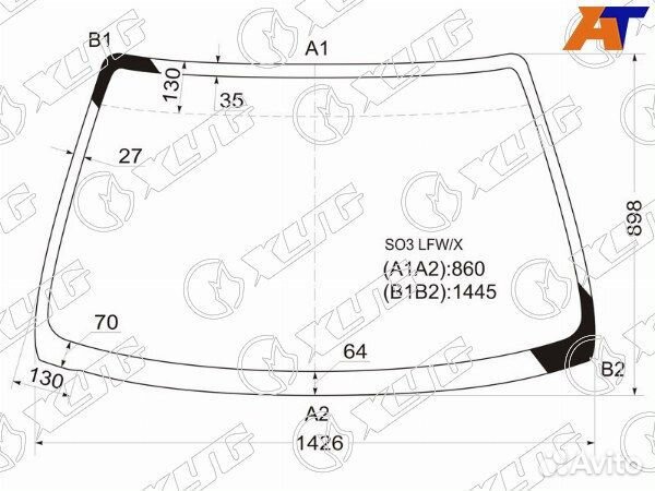 Стекло лобовое honda civic euro