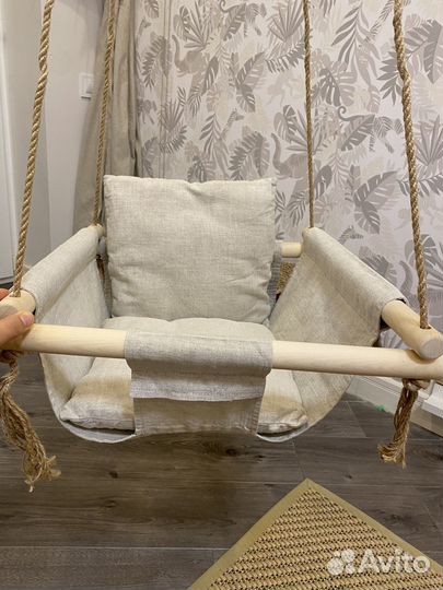 Качели детские льняные Woodcoon