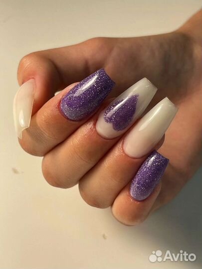 Маникюр гель-лак наращивание