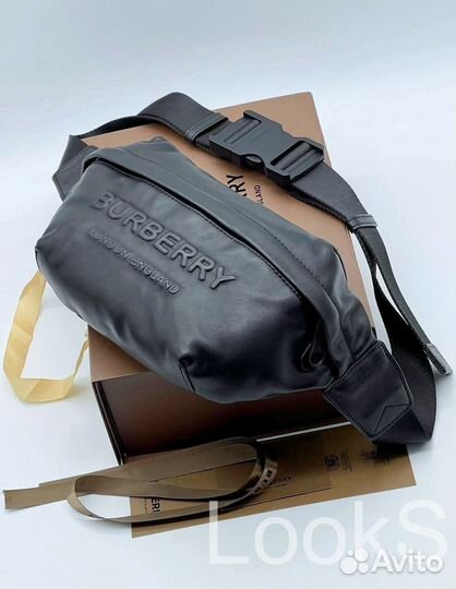 Черная мужская поясная сумка Burberry