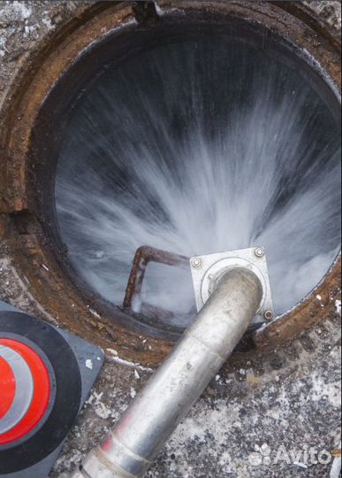 Прочистка канализационной трубы. Телеинспекция