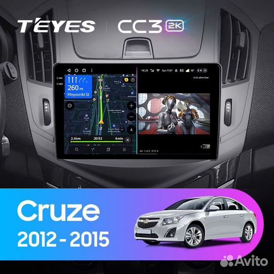 Магнитола Teyes CC3 2K 3/32 Chevrolet Cruze