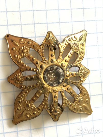 Брошь винтажная чехия