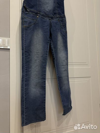 Джинсовый комбенизон для беременных 42-44