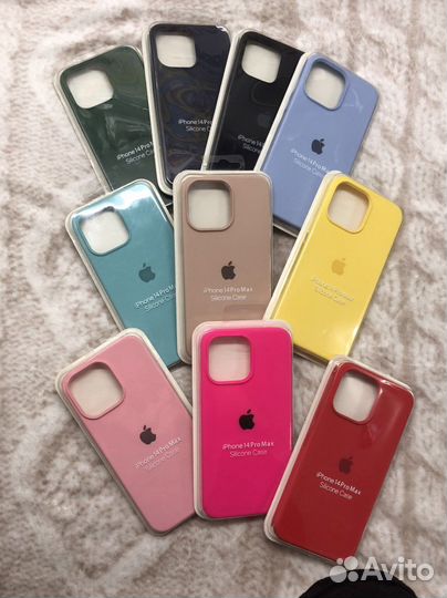 Чехлы силиконовые на iPhone 14 и 14 Pro Max