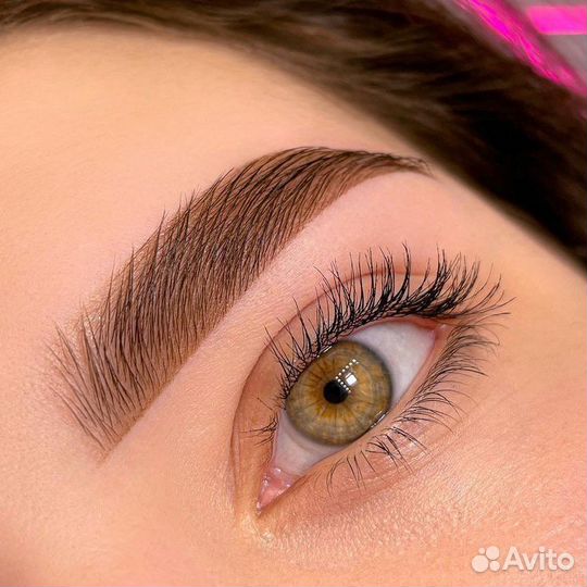 Комплекс ламинирования бровей и ресниц лёжа