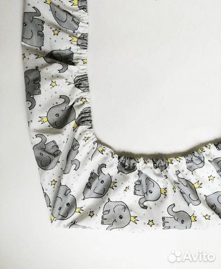 Простынь на резинке 120 60