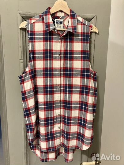 Рубашка в клетку без рукавов Pull&Bear размер М
