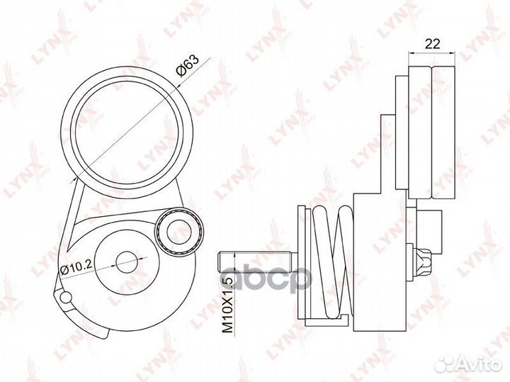 Натяжитель ремня GM cruze/aveo/astra J/corsa D