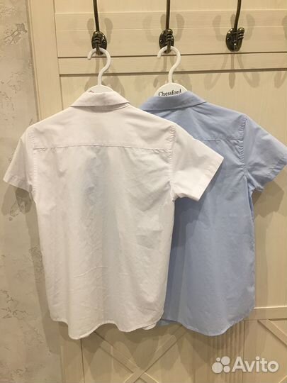 Рубашки для школы короткий рукав 134