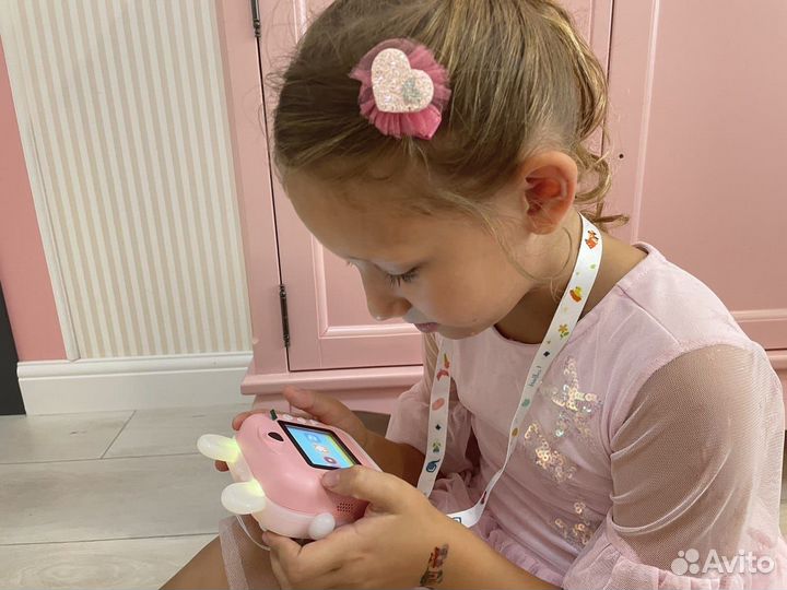 Детский фотоаппарат моментальной печати с подарком