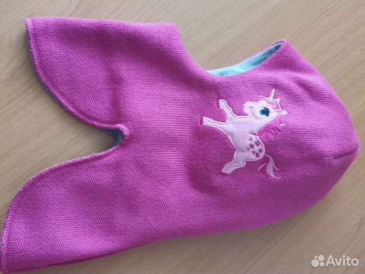 Шапка шлем для девочки. Новая. Зима. Р. 2