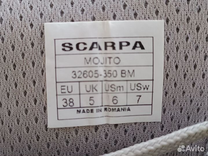 Scarpa. Кроссовки 38 размер