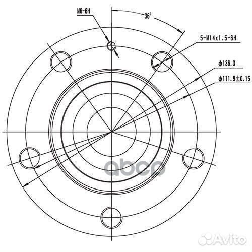 Ступица задняя зад лев Z89174R Z89174R Zikmar