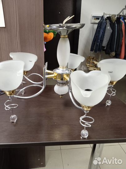 Хрустальная люстра СССР винтажная