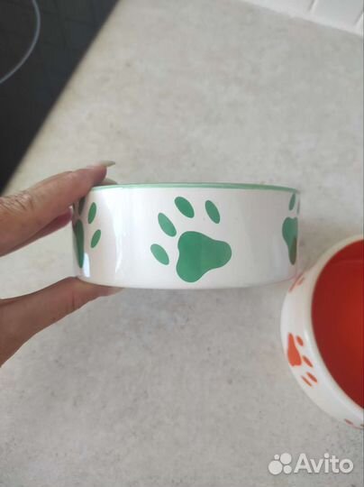 Керамическая миска для кошки и собаки