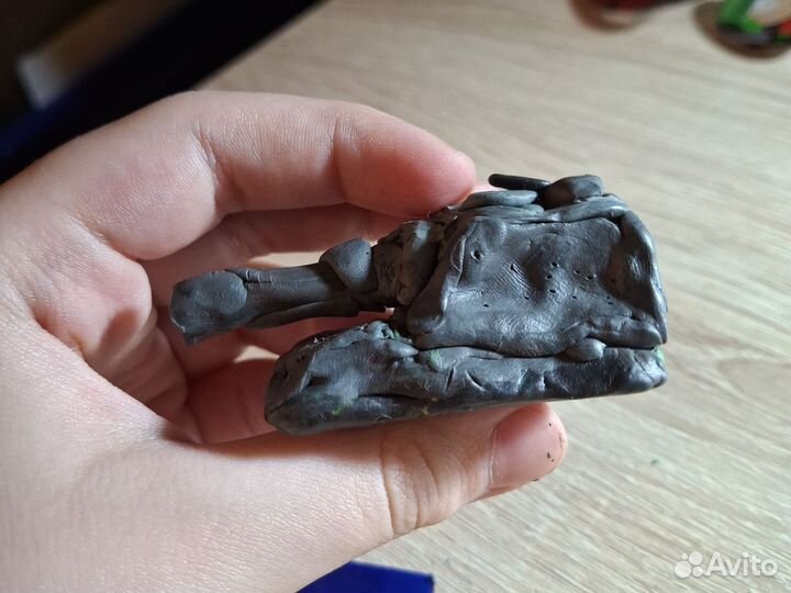 Танк яга-jg pz E 100 из пластилина