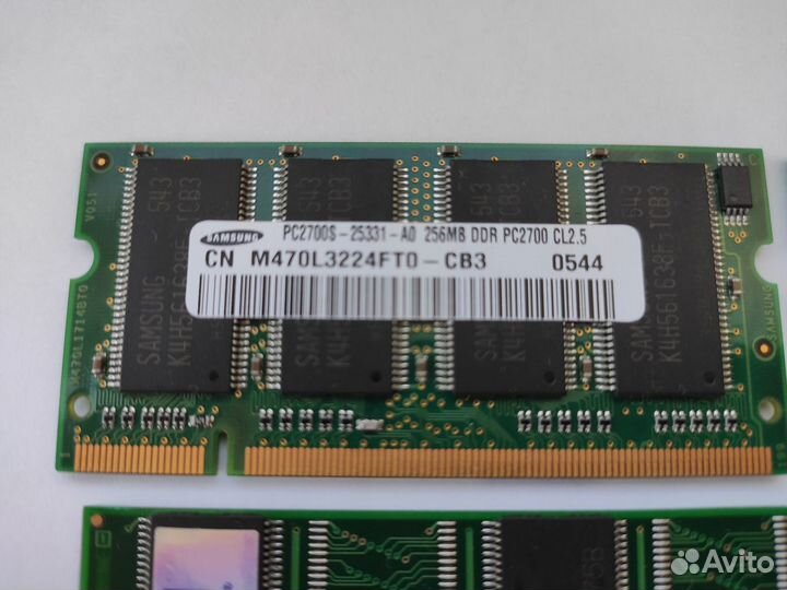 Оперативная память для ноутбука DDR 256Mb/DDR2 1Gb