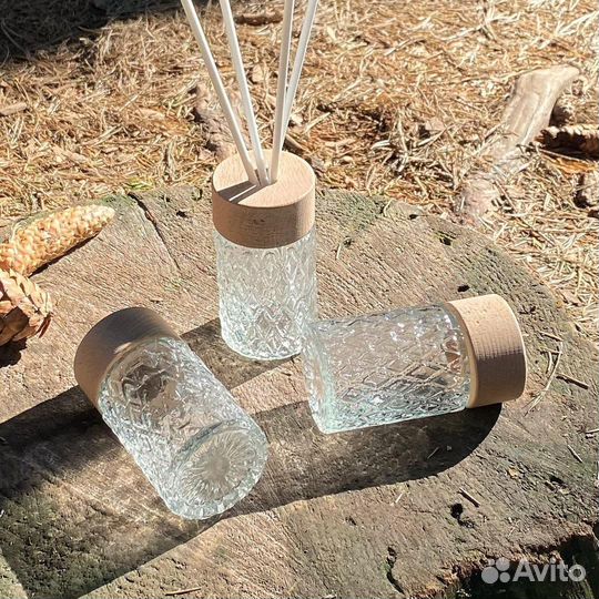 Флакон для диффузора с буковой крышкой 100мл