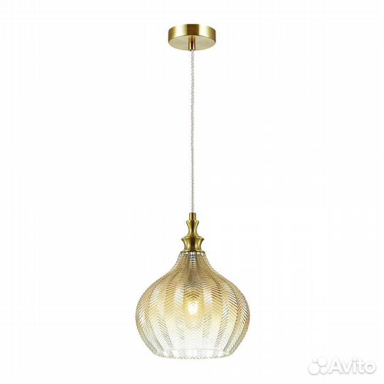 Люстра подвесная металл и стекло в прихожую модерн