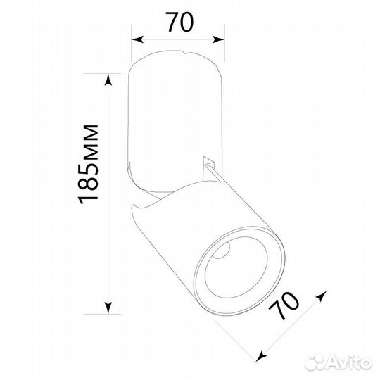 Светильник накладной наклонный AL517 10W 29889