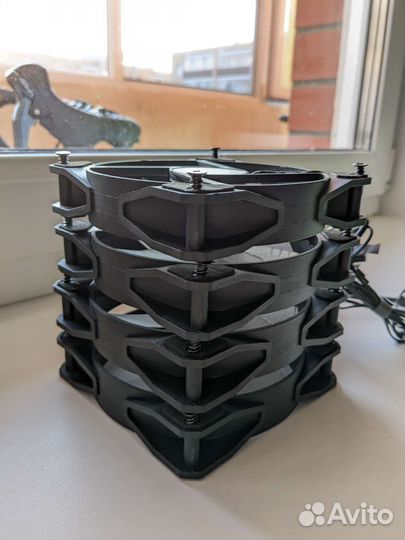 Корпусные argb вентиляторы MSI, 120мм, 4 штуки