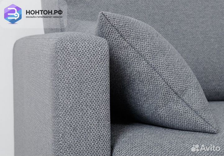 Диван угловой дельфин Дилан серый
