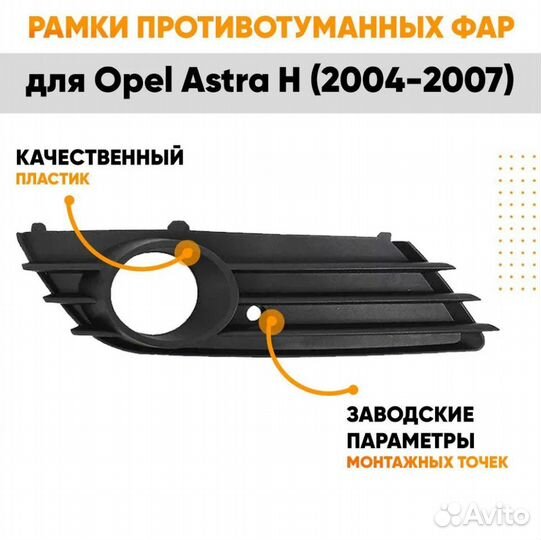 Рамка противотуманной фары правая для Opel Astra H
