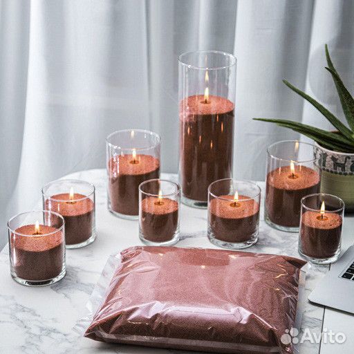 Цветные свечи насыпные Органика 3 кг. (красные)