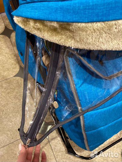 Детские санки коляска с колесами