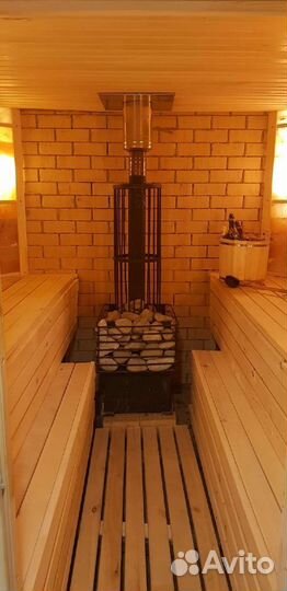 Русская баня на дровах с купелями и мангалом