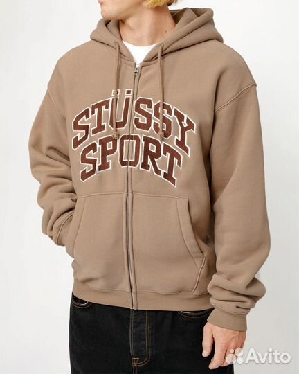 Зип худи stussy