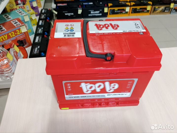 Аккумулятор автомобильный topla 60Ah 600A