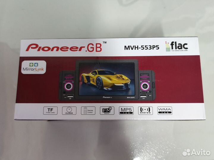 Магнитола Pioneer'GB MVH-553P5, мультимедиа/парков